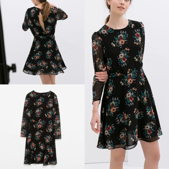 ZARA Floral Flowy Dress - Size S - Picture 1 of 7